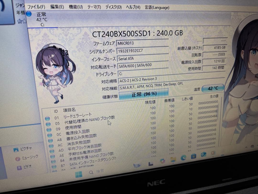 NEC PC-VKE18AAG5 8世代4205U SSD256GB 8GB