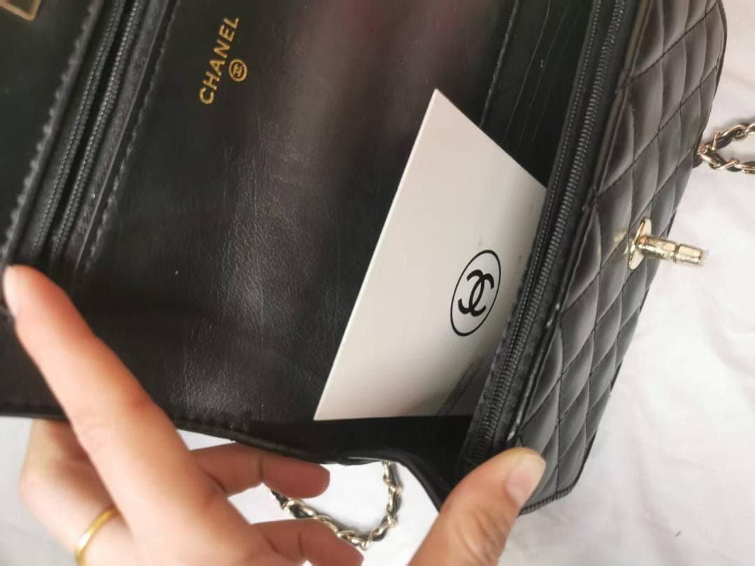 箱付 VIP ブラックレザー メイクアップポーチ