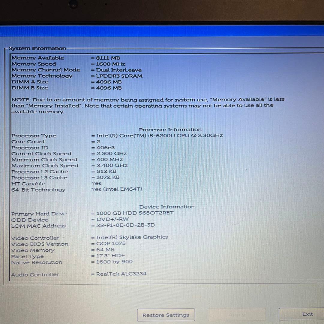 DELL Inspiron 5759 i5 8G HDD 美品