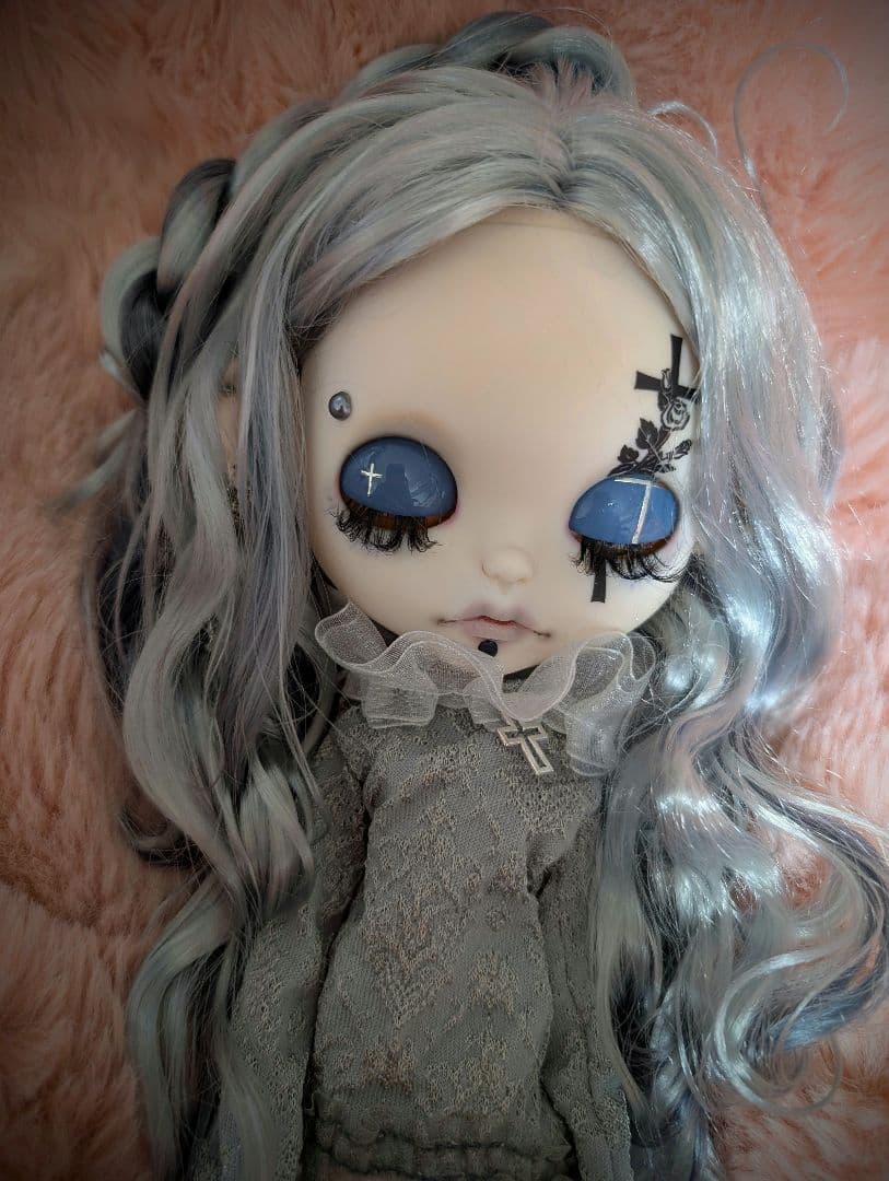 お迎え決まりました カスタムアイシードール❁︎フェイスピアス❁︎闇系
