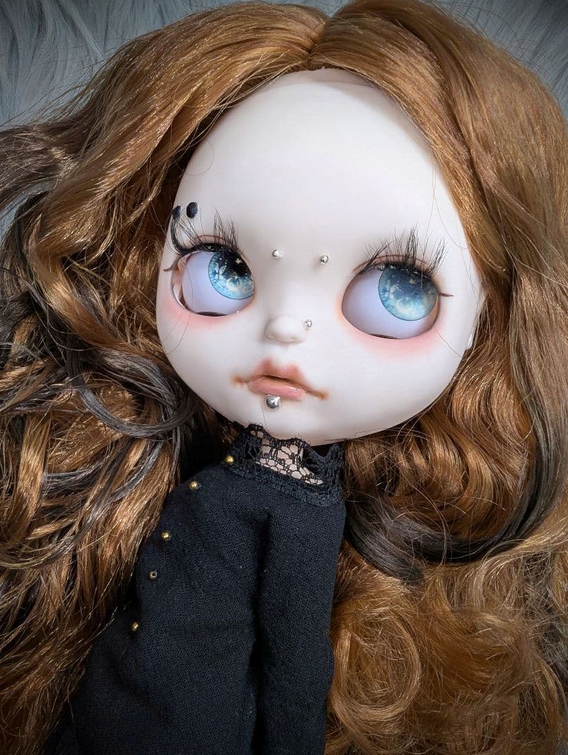 お迎え決まりました カスタムアイシードール❁︎フェイスピアス❁︎闇系