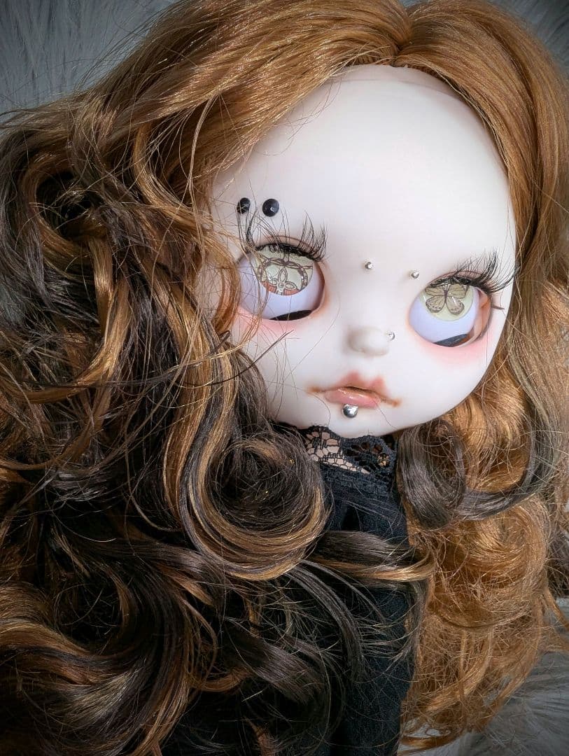 お迎え決まりました カスタムアイシードール❁︎フェイスピアス❁︎闇系