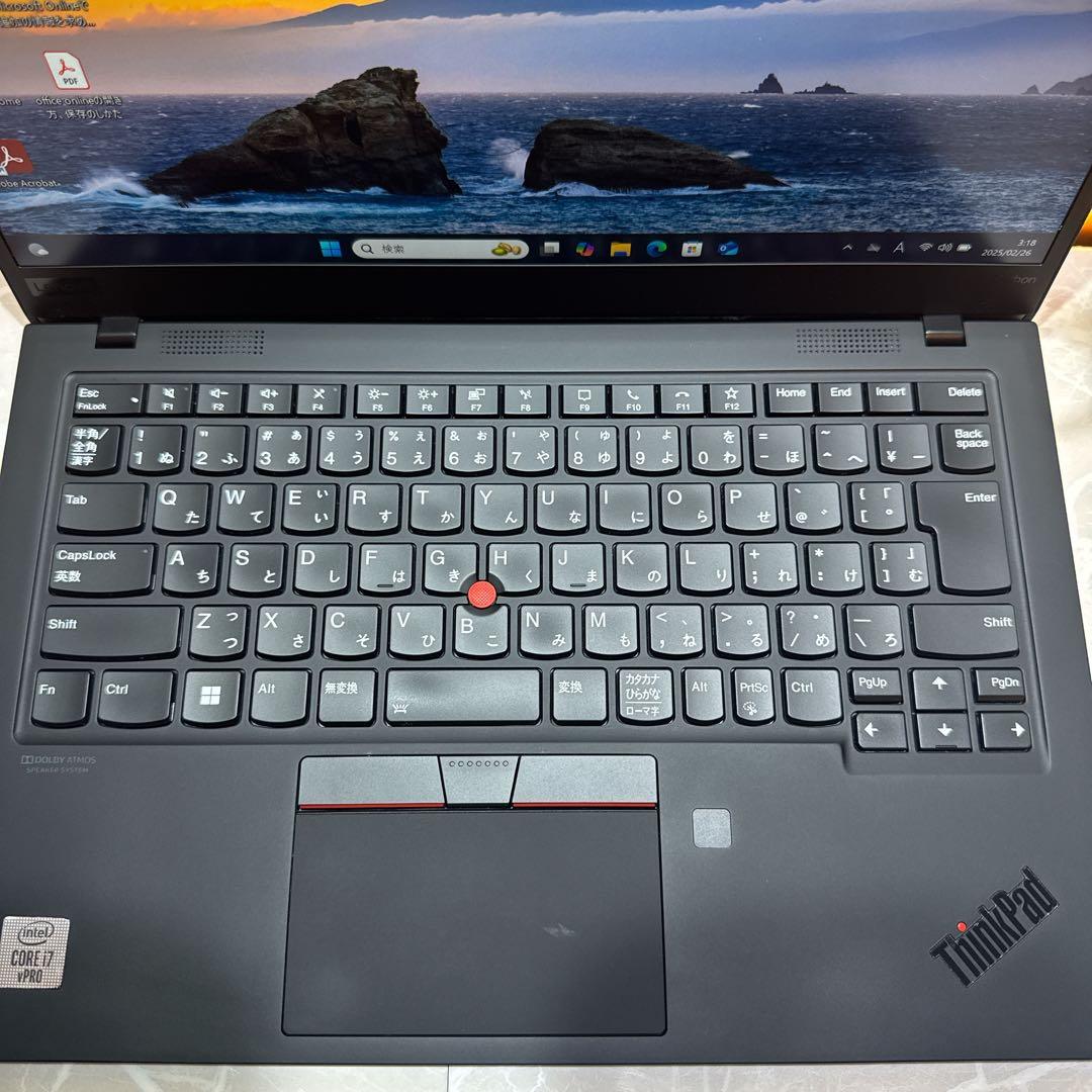 極美品2020年式‼️ThinkPadX1☘最高峰i7☘メモリ16☘ノートパソコン