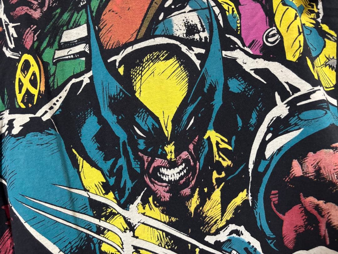 【USA製 】X-MEN ビッグプリントTシャツ MARVEL アメコミ 黒　L