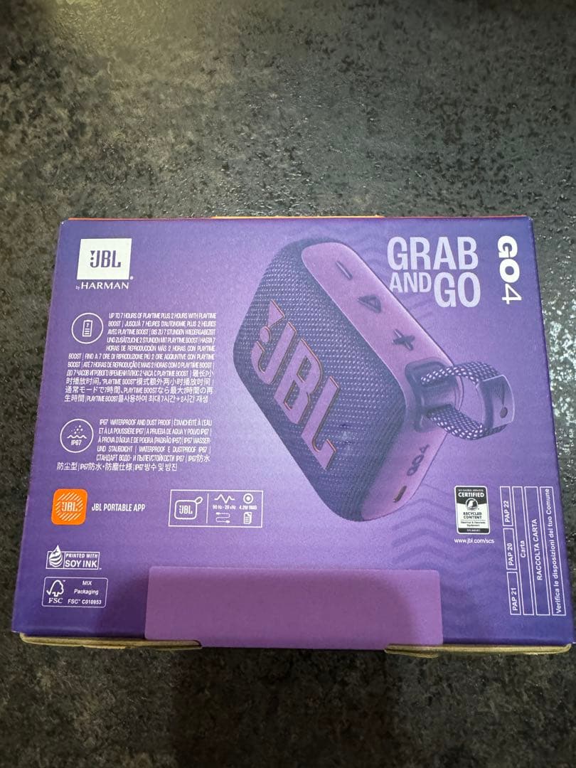 【新品未開封】JBL GO4 ポータブルスピーカー パープル