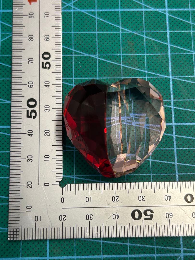 Swarovski ラブハートライトシャム　クリスタルオブジェ　スワロフスキー