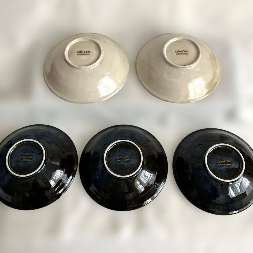 【新品未使用】風車　煮物鉢揃　深皿 五客揃　美濃焼　マルサン近藤