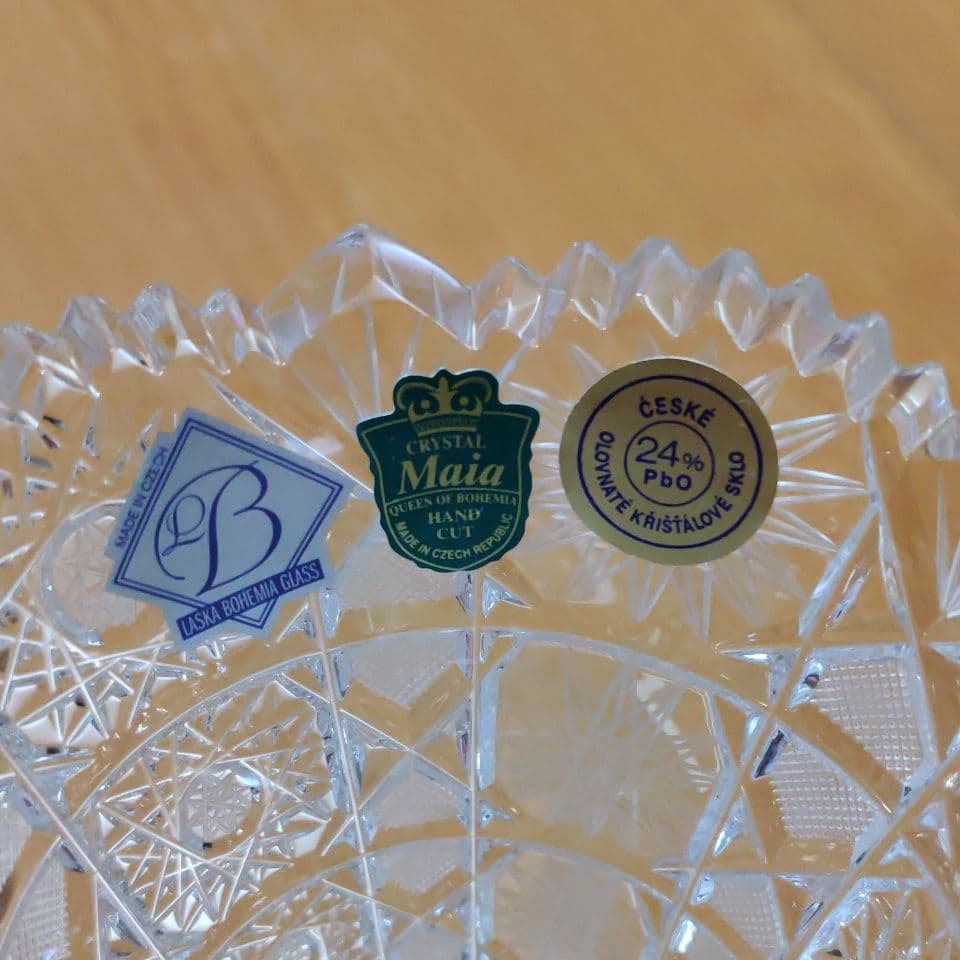 未使用 ラスカ Maia ボヘミアガラス 花瓶