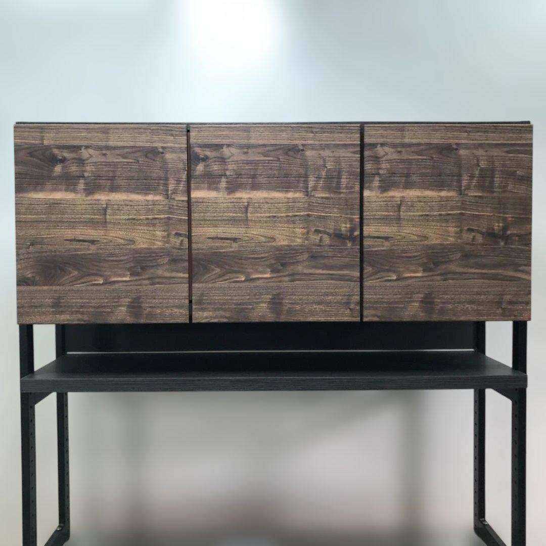 大川家具 キッチンボード 食器棚 レンジボード ステンレス 112982-1