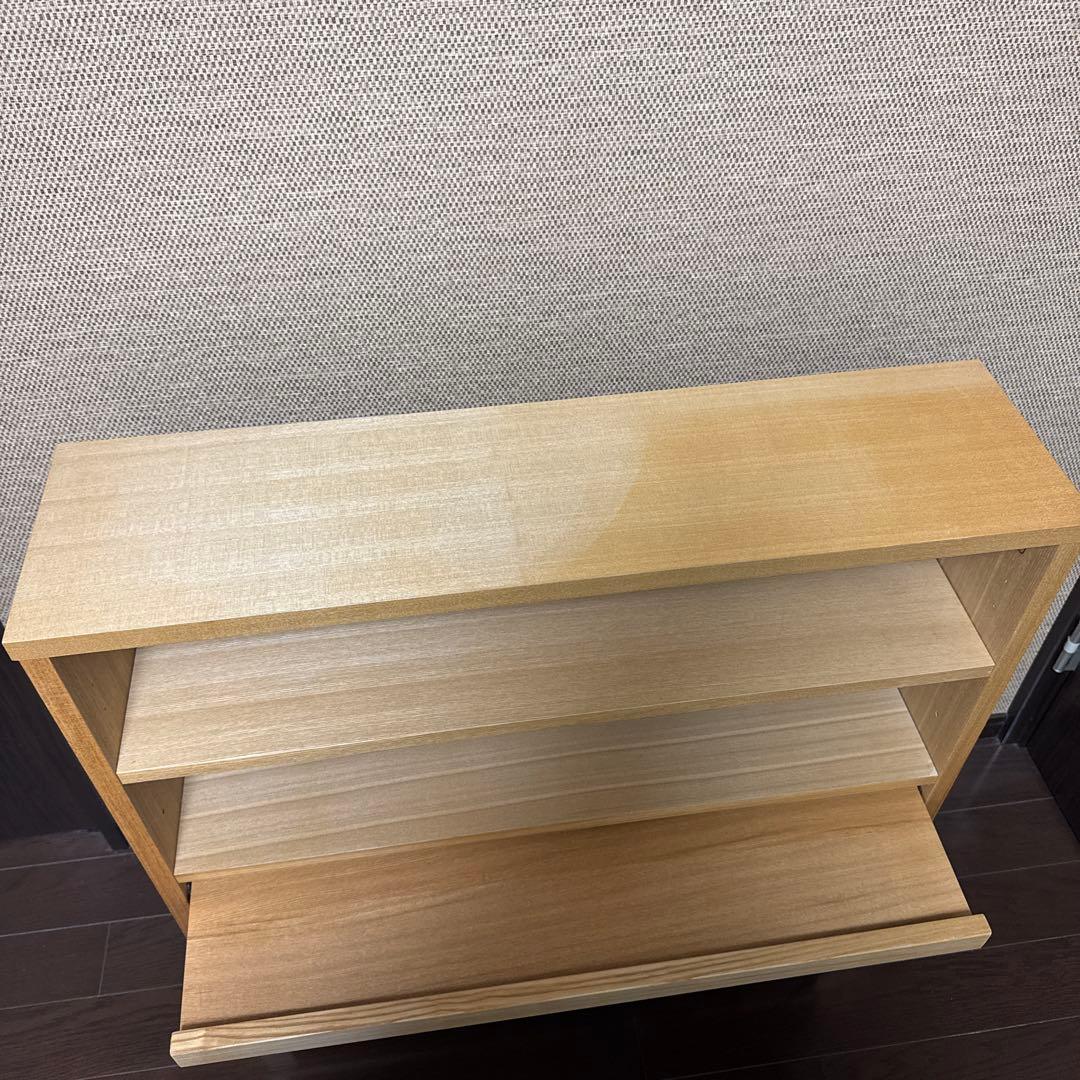 無印良品（MUJI）タモ材本棚　☆廃盤品☆ マガジンラック付