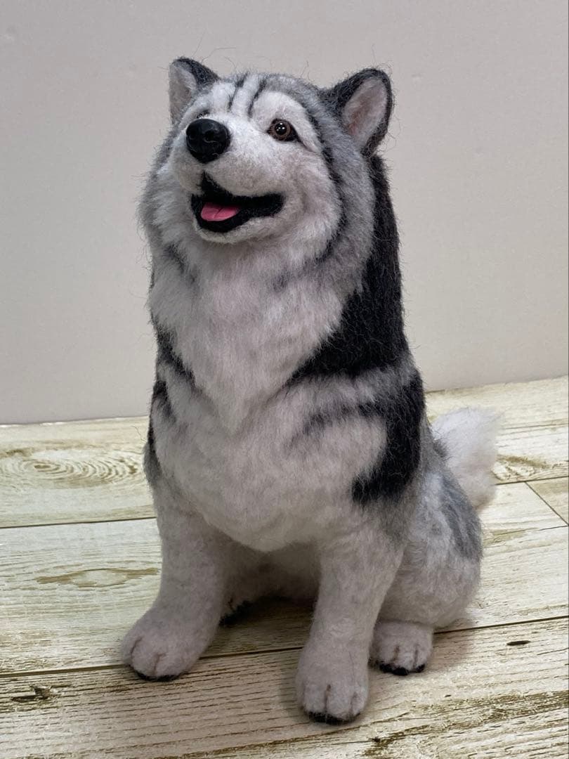 羊毛フェルト　アラスカンマラミュート　犬　大型犬