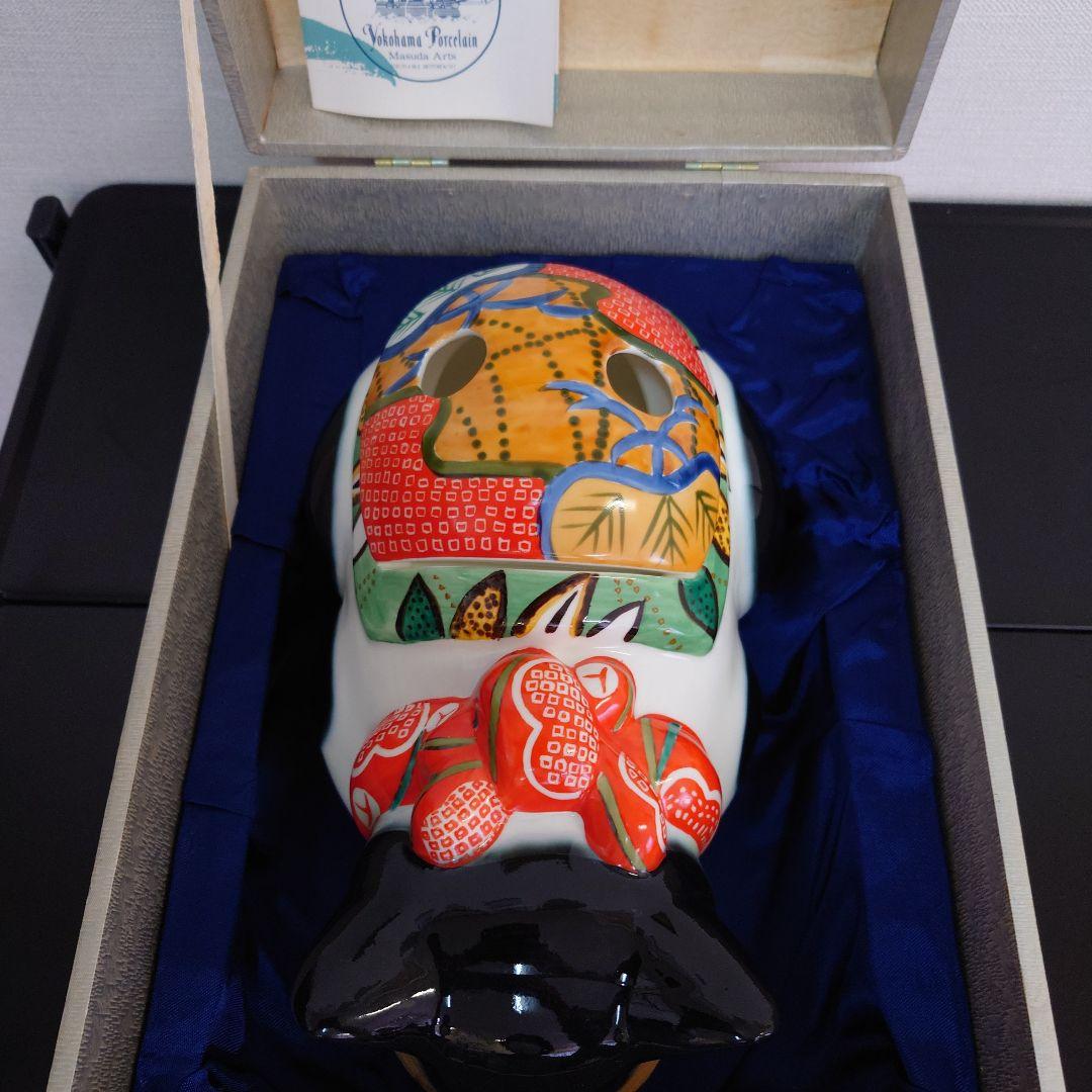大佛次郎愛用　手焙猫　レプリカ 陶器製 色鮮やかな模様