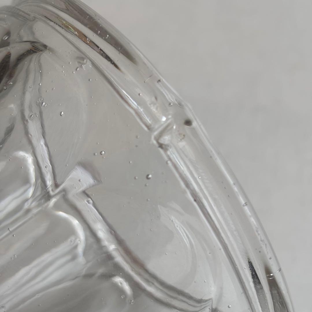 フランスブロカント 気泡が美しい台形のコンフィチュールポット
