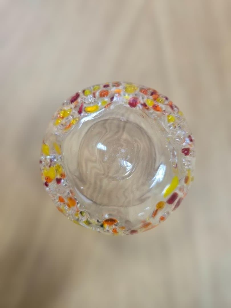 てぃだ工房 つぶつぶ丸グラス（オレンジ系）3個セット
