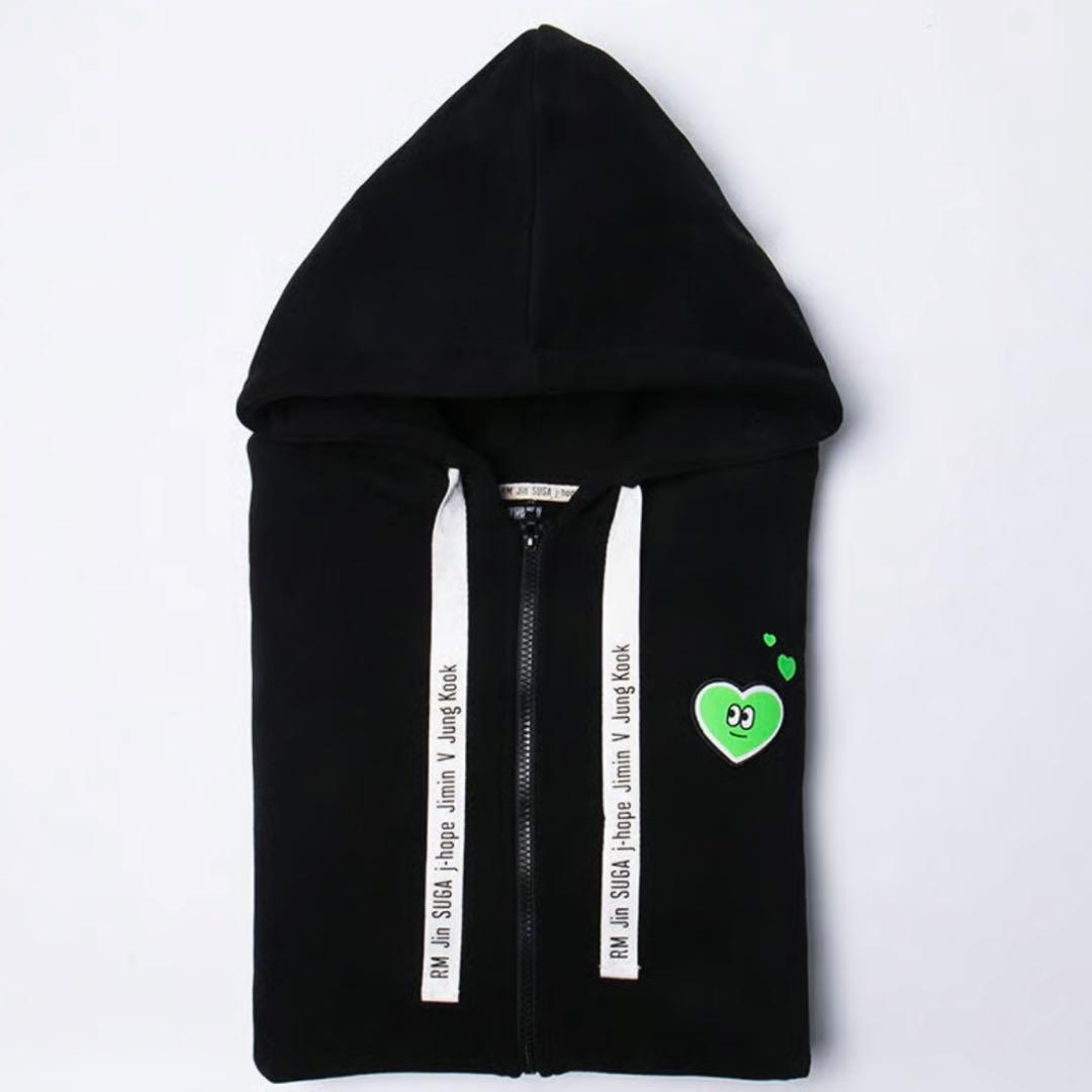 BTSワールド 「公式」ジップアップパーカー HOODED ZIP-UP 黒