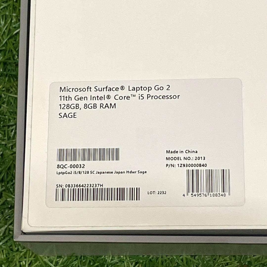 【極美品】Microsoft Surface Laptop Go2 8GB