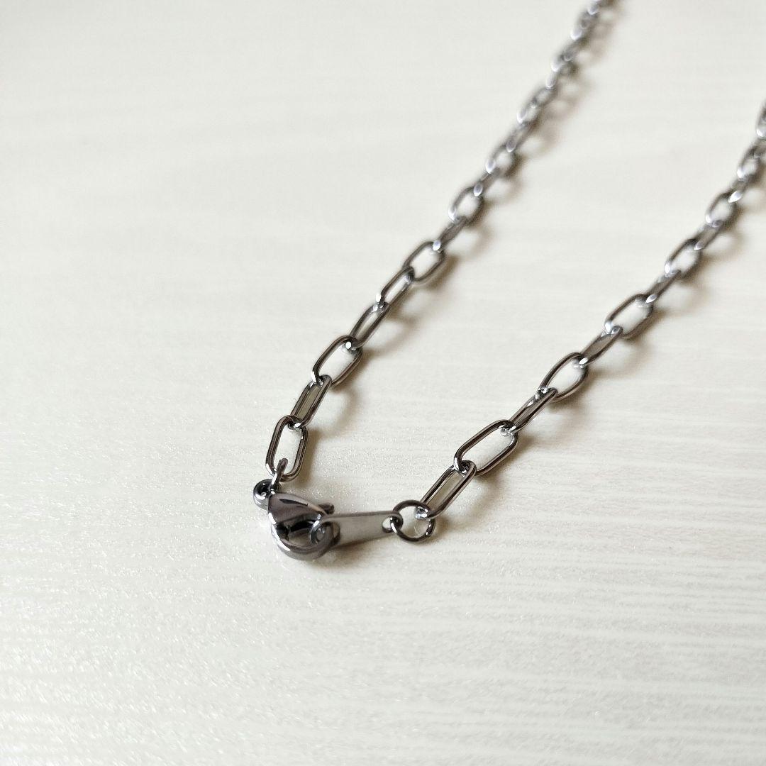 No.598　oval chainと淡水真珠∴セットネックレス