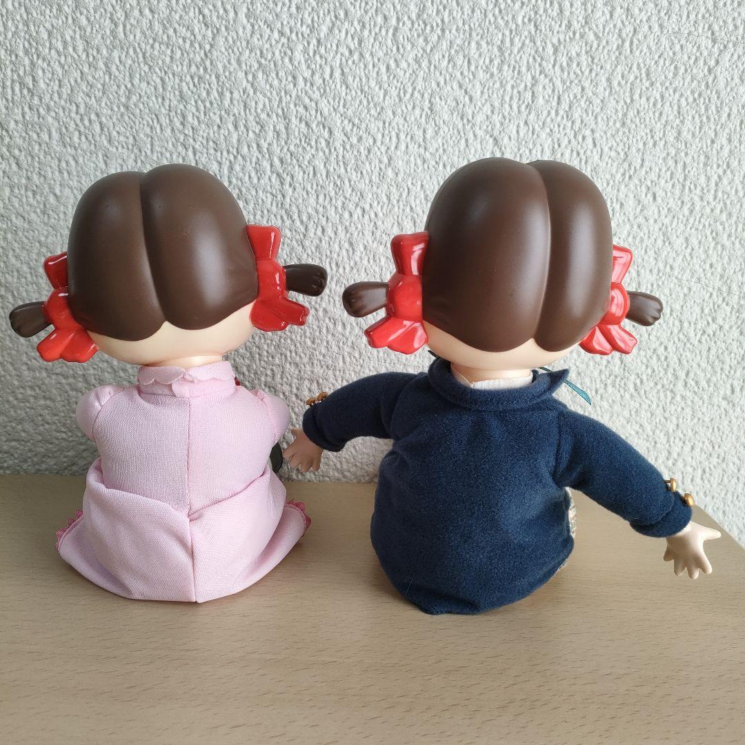 不二家　ペコちゃん人形　硝子　キーホルダーセット