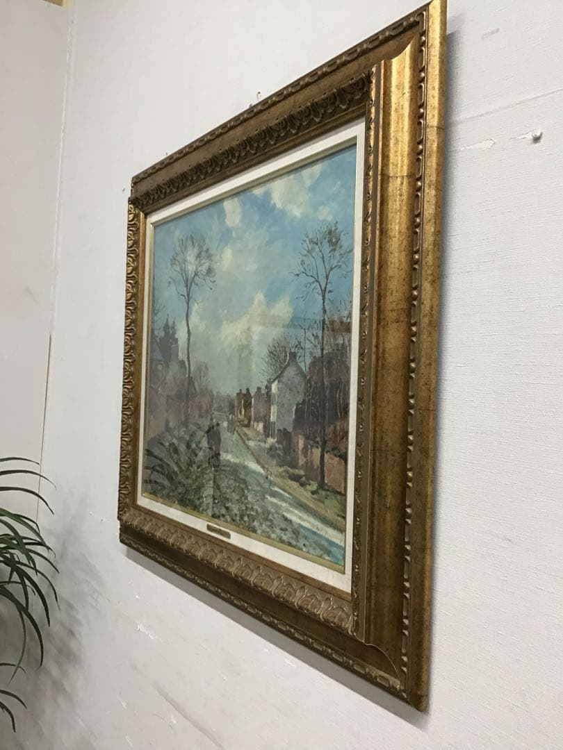 管43☆絵画☆カミーユピサロ☆ルーヴジェンヌへの道☆1872年作☆複製画☆F10