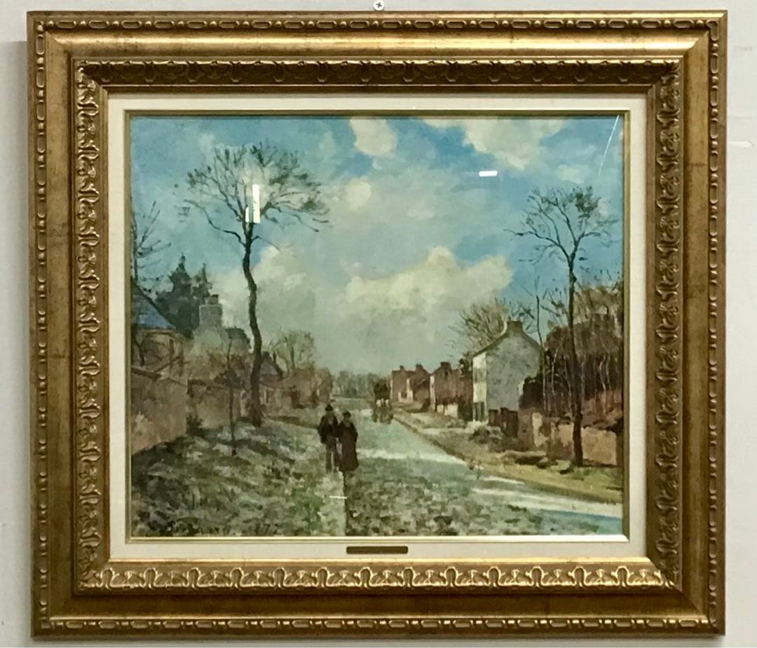 管43☆絵画☆カミーユピサロ☆ルーヴジェンヌへの道☆1872年作☆複製画☆F10
