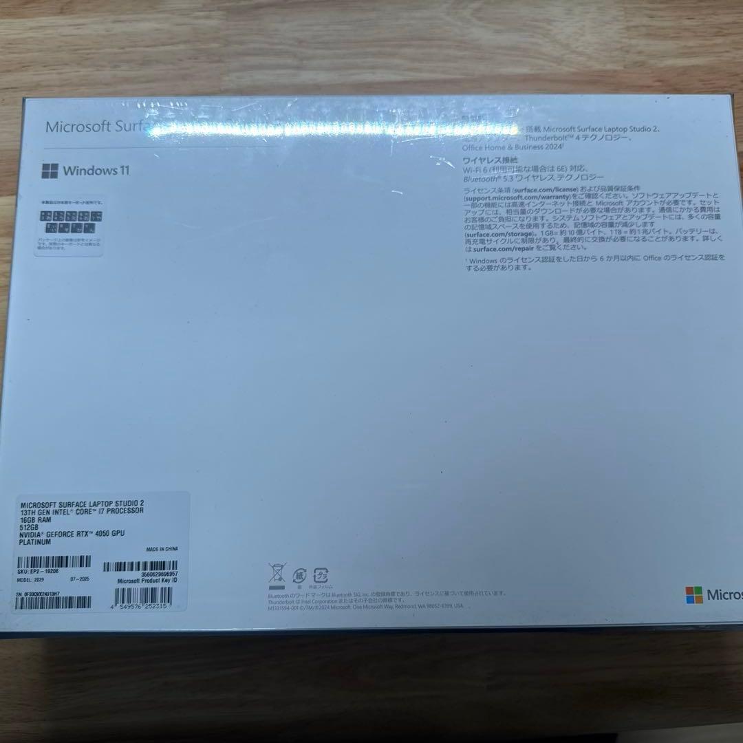 【新品未使用】Surface Laptop Studio 2