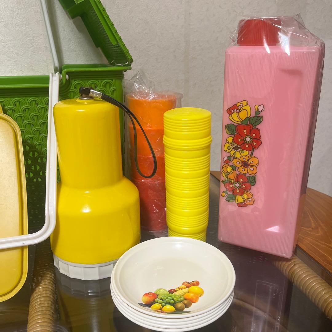 昭和レトロ　レトロポップ　ピクニックバスケット　ピクニック用品　まとめ売り