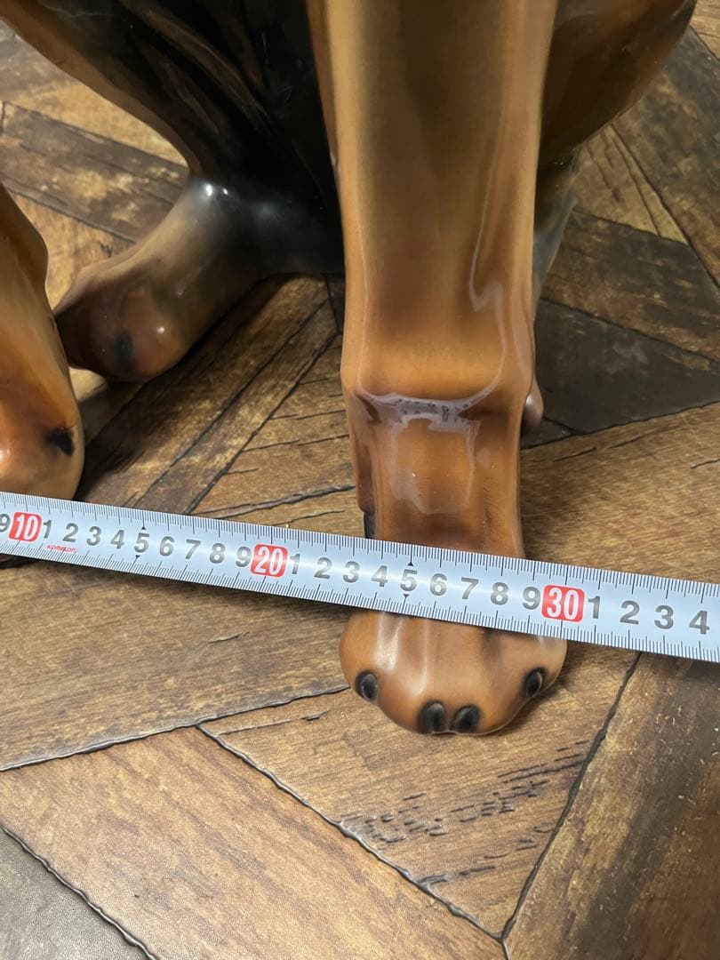 ドーベルマン 置物 インテリア 犬 陶器