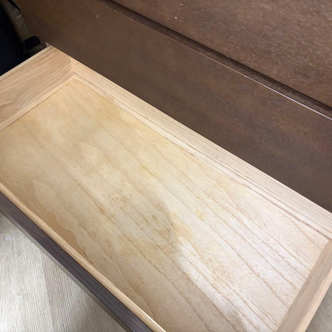 MUJI 無印良品 タモ材チェスト ダークブラウン
