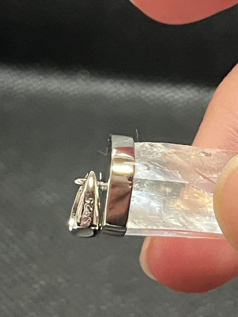 希少レムリアン水晶ブルーラダーインペンダントトップs925