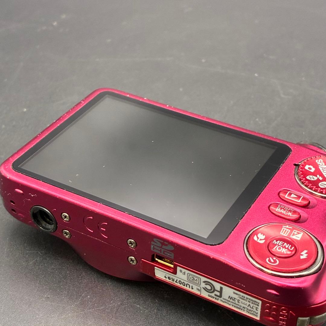 【動作確認済み】FUJIFILM FinePix JX400 レッド　デジカメ