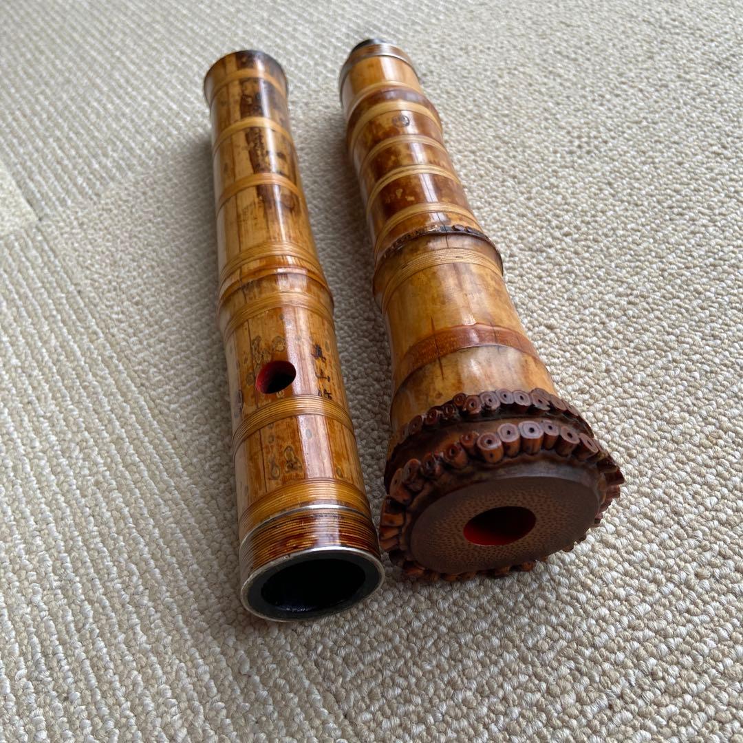 177⭐️尺八 真山銘　一尺六寸管　眞山銘三印　名管