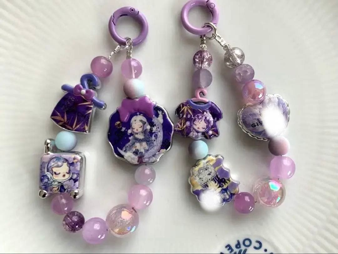 確認用⭐︎アクリルビーズストラップチャーム⭐︎ SP スカルパンダ
