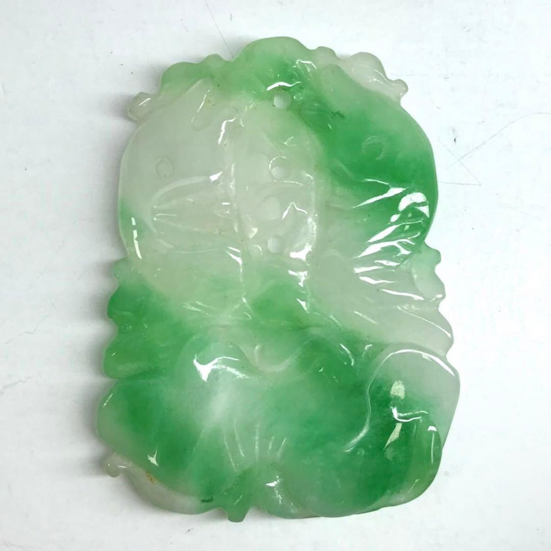 彫刻　天然本翡翠3点おまとめ250ct ジェイダイト