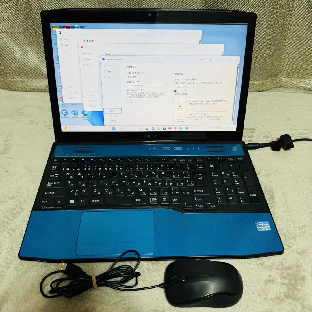 S312 Fujitsuノートパソコンi7メモリ8G高速SSD Window11