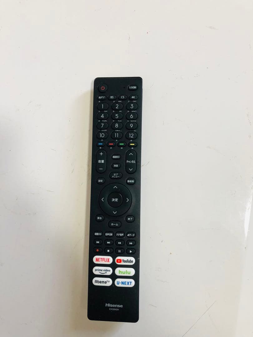 美品 ハイセンス 43V型 液晶テレビ 4Kチューナー内蔵 43E6G 壁掛け用