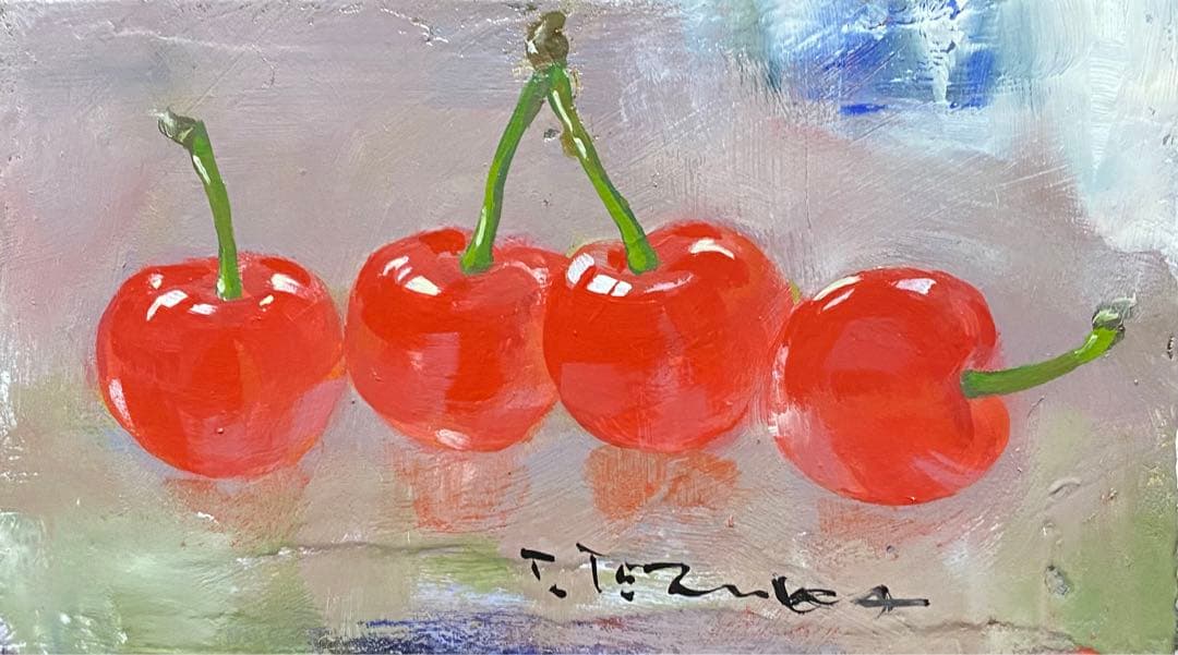 極小の油絵ミニアチュール、サイズはタバコ2〜3個分