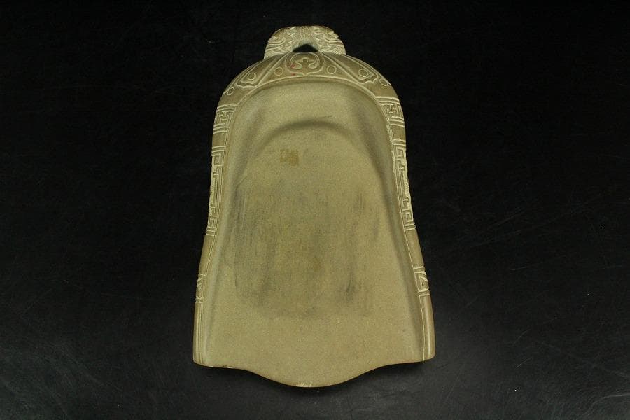 古寒山寺 鐘 硯 文房具(K-YC631)