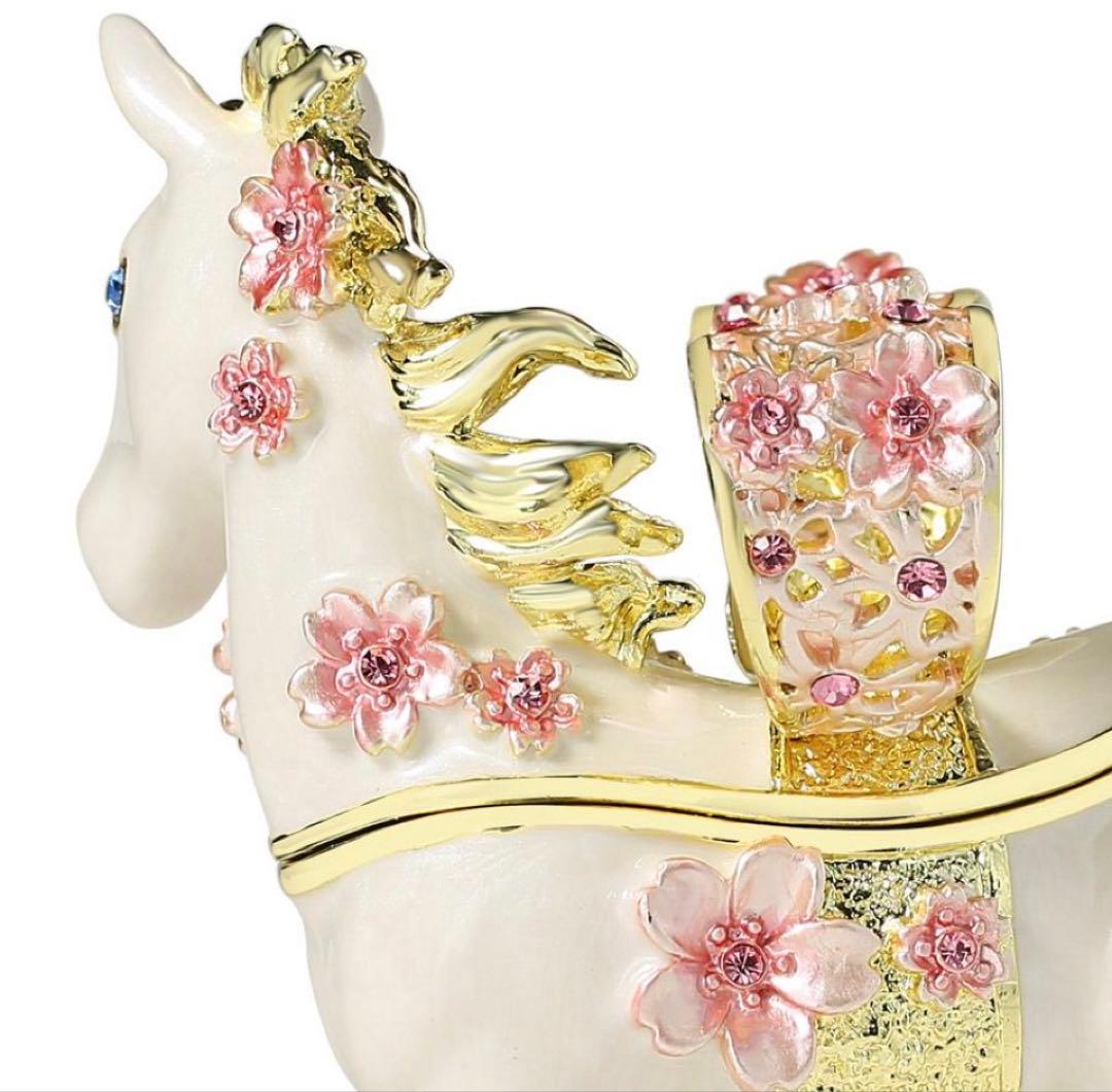 正規品 ピィアース 東京銀座ピカルス 新品 桜小馬 午年 馬 干支置物 桜