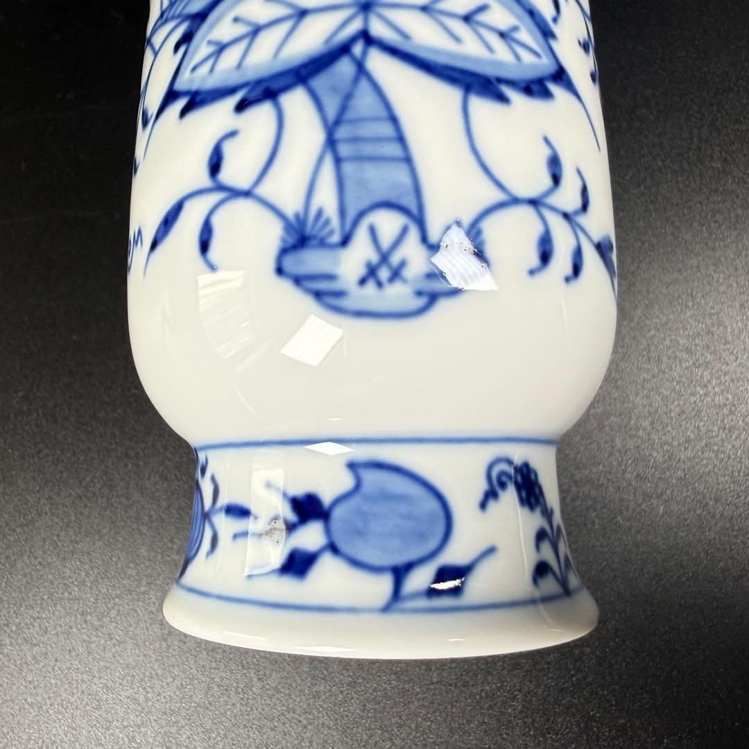 新品 マイセン ブルーオニオン フラワーベース 花瓶 (14cm)1点、1級品