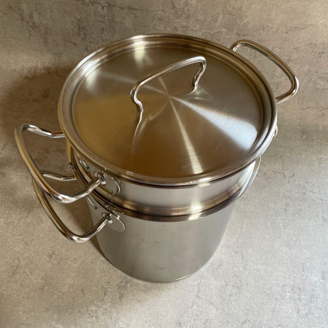 フィスラー (Fissler) パスタ鍋 ステンレス 両手鍋20cm