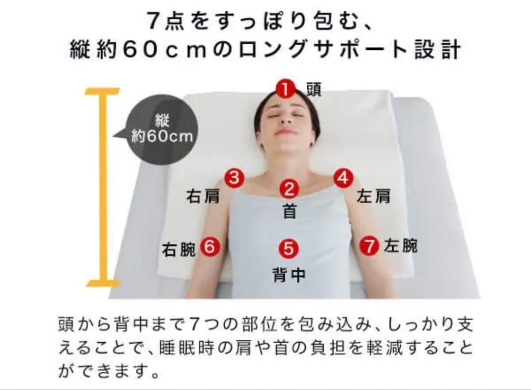 トゥルースリーパー　セブンスピロー　シングル　枕　アウターカバー付
