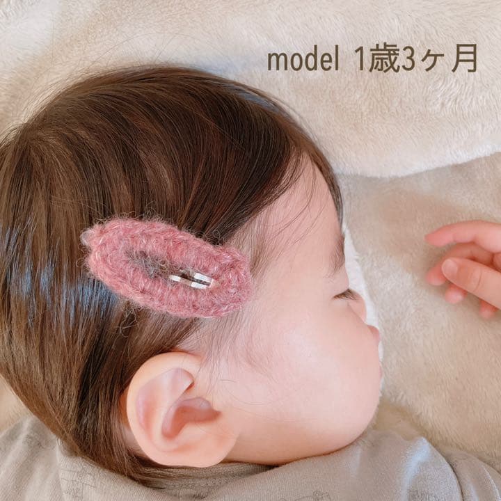 ＊もこもこパッチンピン＊冬素材　ハンドメイド