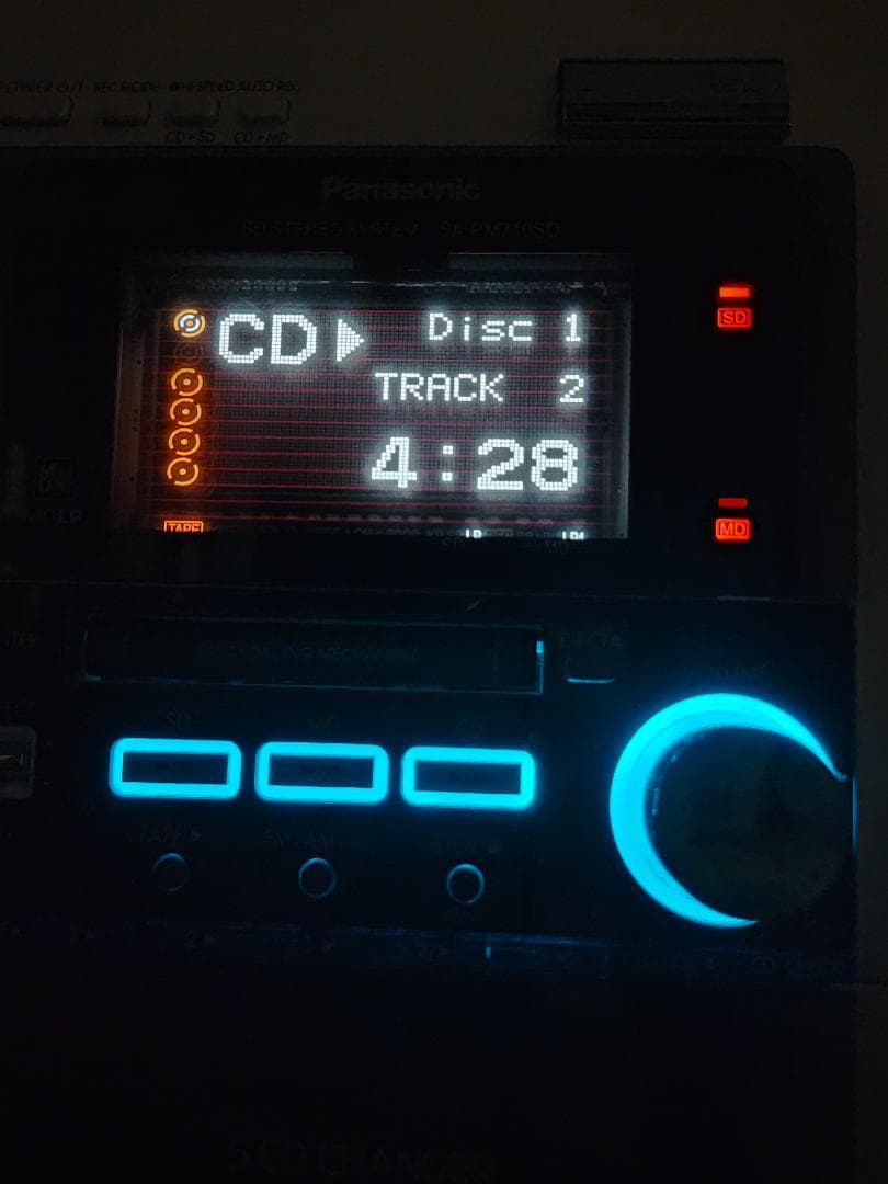 Panasonic SA-PM710SD CD/MD/SD/ラジオ 【動作品】