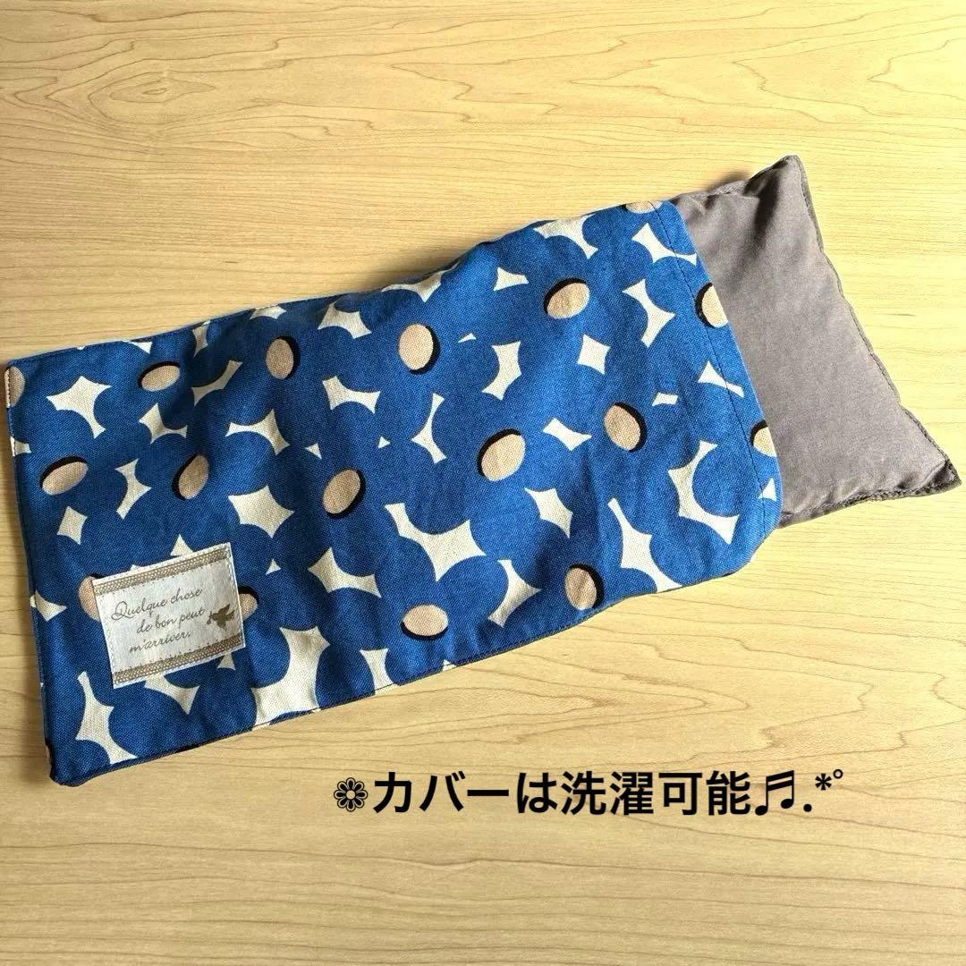 ❁小豆カイロ ❁リラクゼーション❁温活・癒し❁ハンドメイド❁北欧風ブルーフラワー