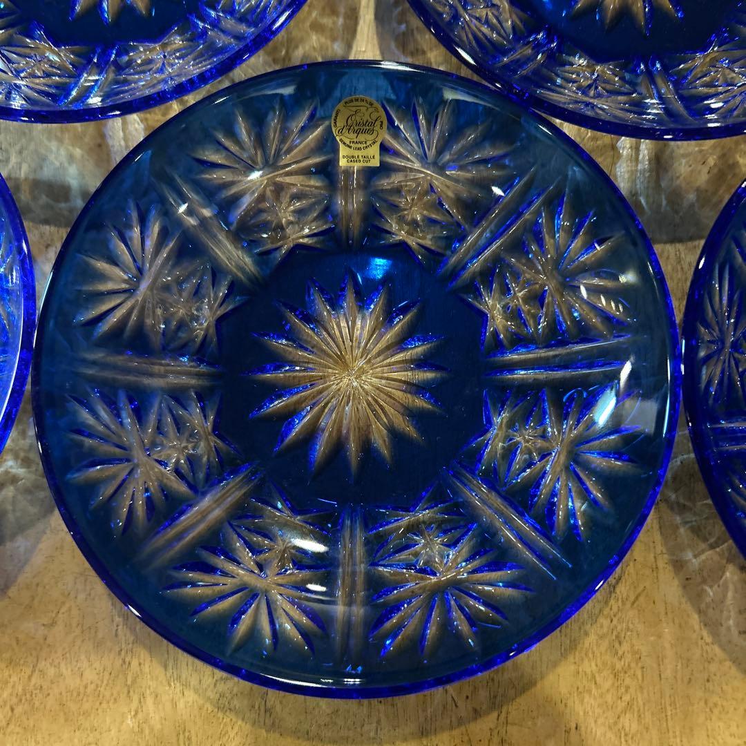 クリスタルダルク　ハンドカット　クリスタルガラス　ディッシュ　5枚　(全10枚)