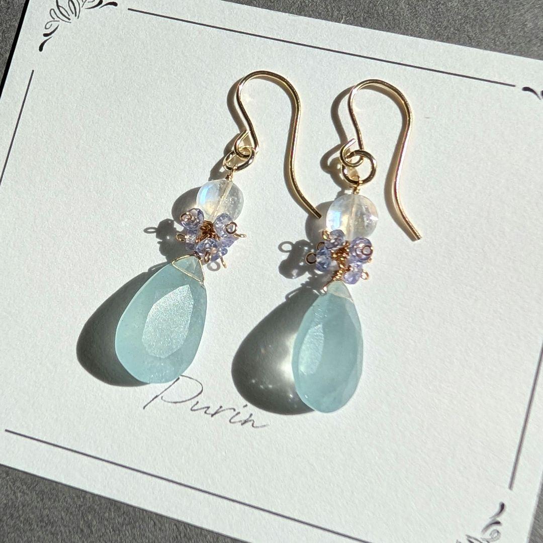 シンデレラアクアマリン ピアス