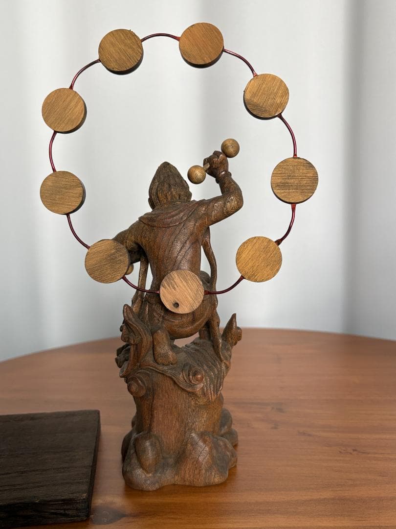 木製彫刻 風神雷神