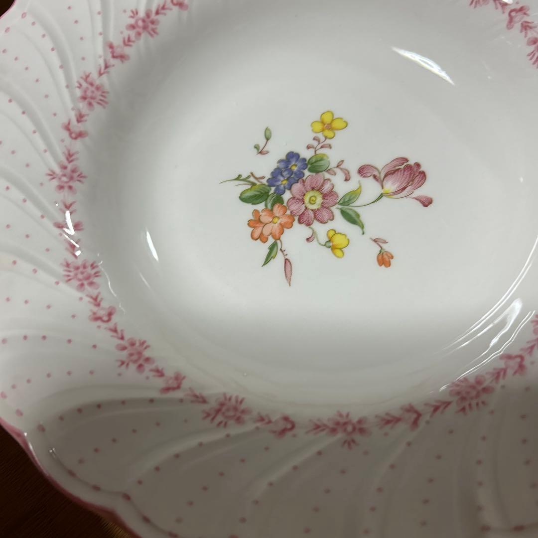 NIKKO ピオニール　花柄陶磁器　4枚　ヴィンテージ　皿　深皿　スープ　カレー