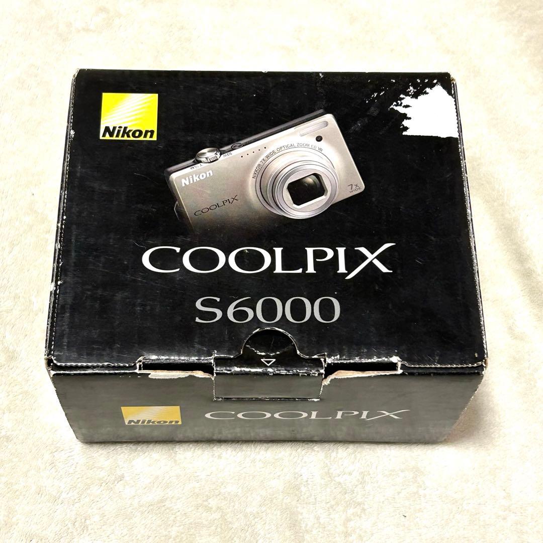 【美品 動作確認済】Nikon Coolpix S6000 シルバー デジカメ