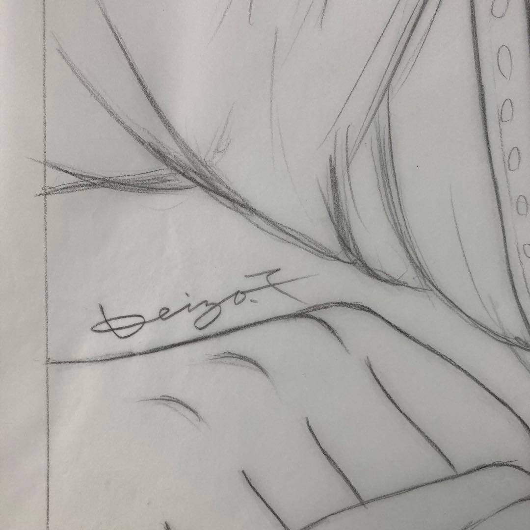【真作保証】塚本馨三 肉筆原画 下書き付き 直筆サイン 保証書有り 絵画 美人画